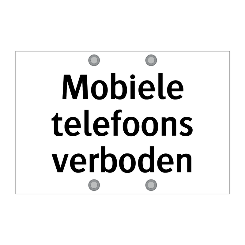 Mobiele telefoons verboden