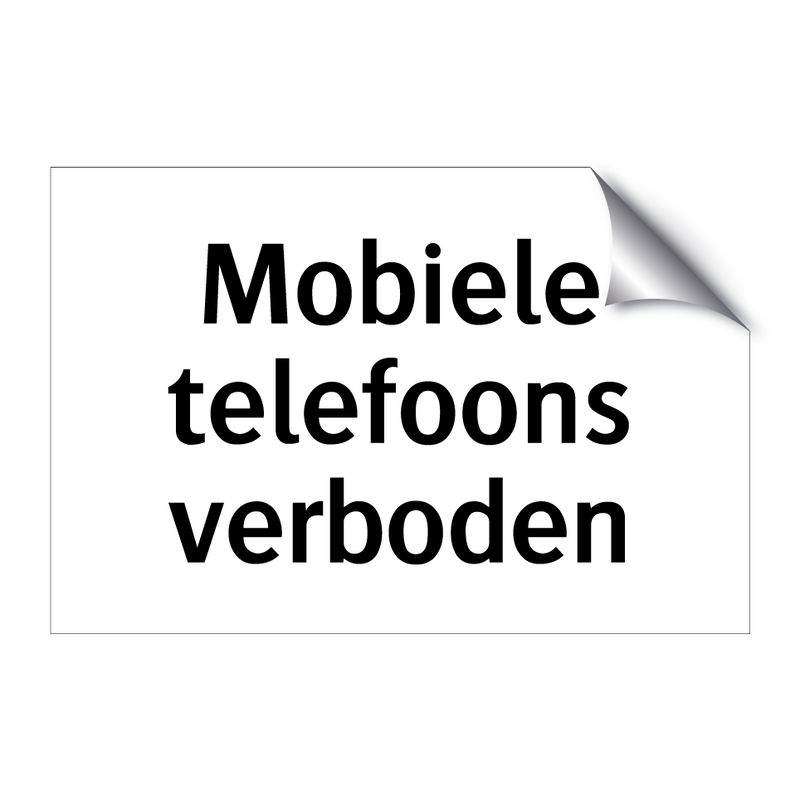 Mobiele telefoons verboden