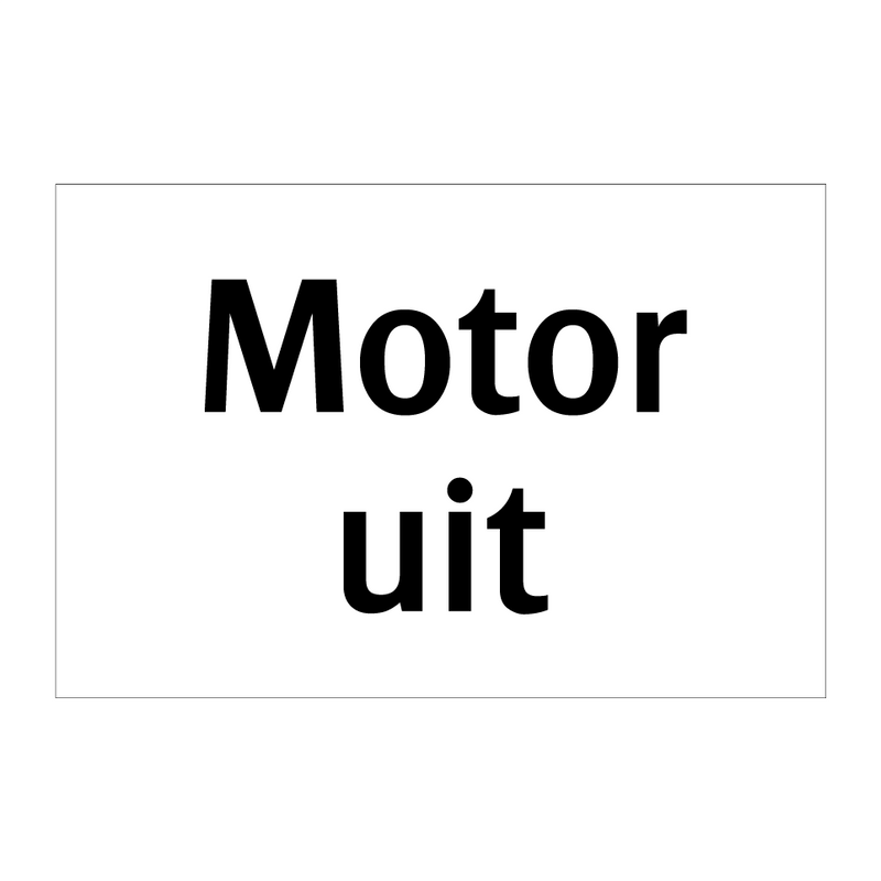 Motor uit