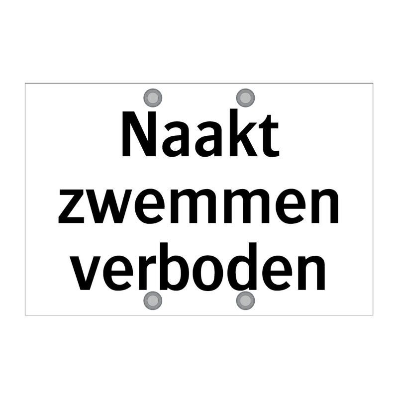 Naakt zwemmen verboden