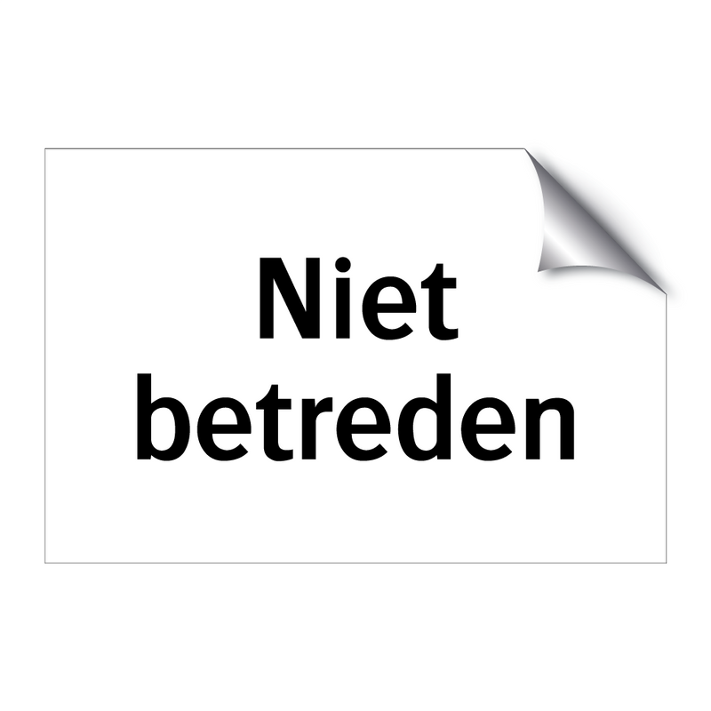 Niet betreden