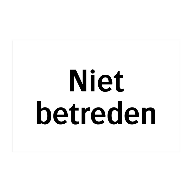 Niet betreden