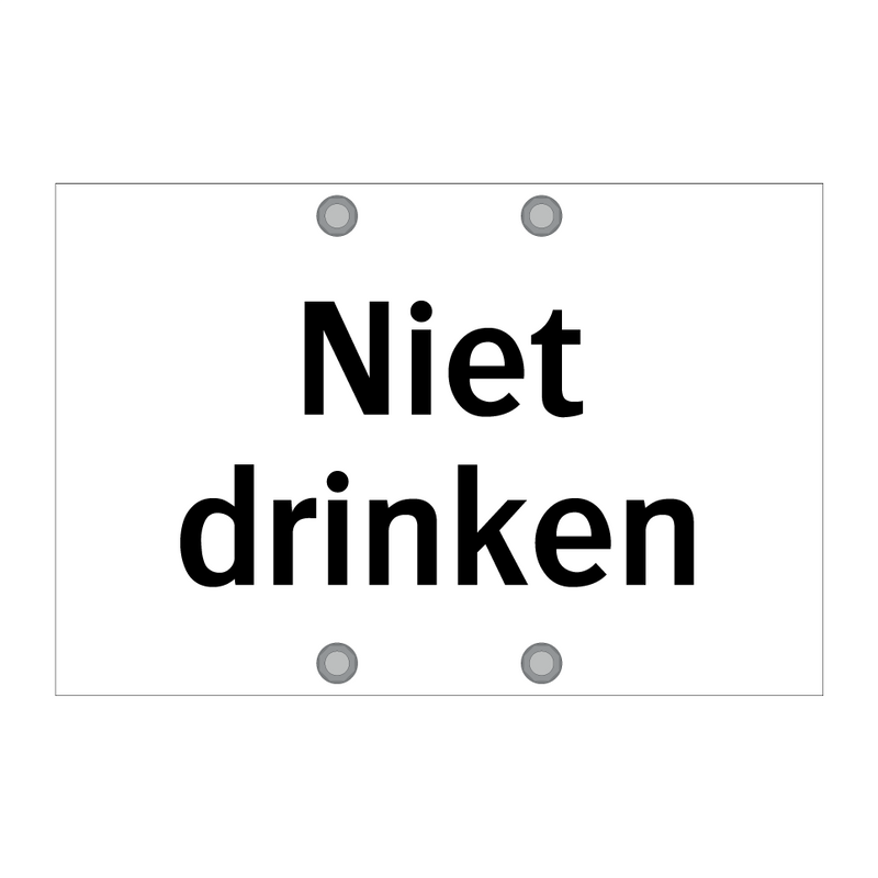 Niet drinken