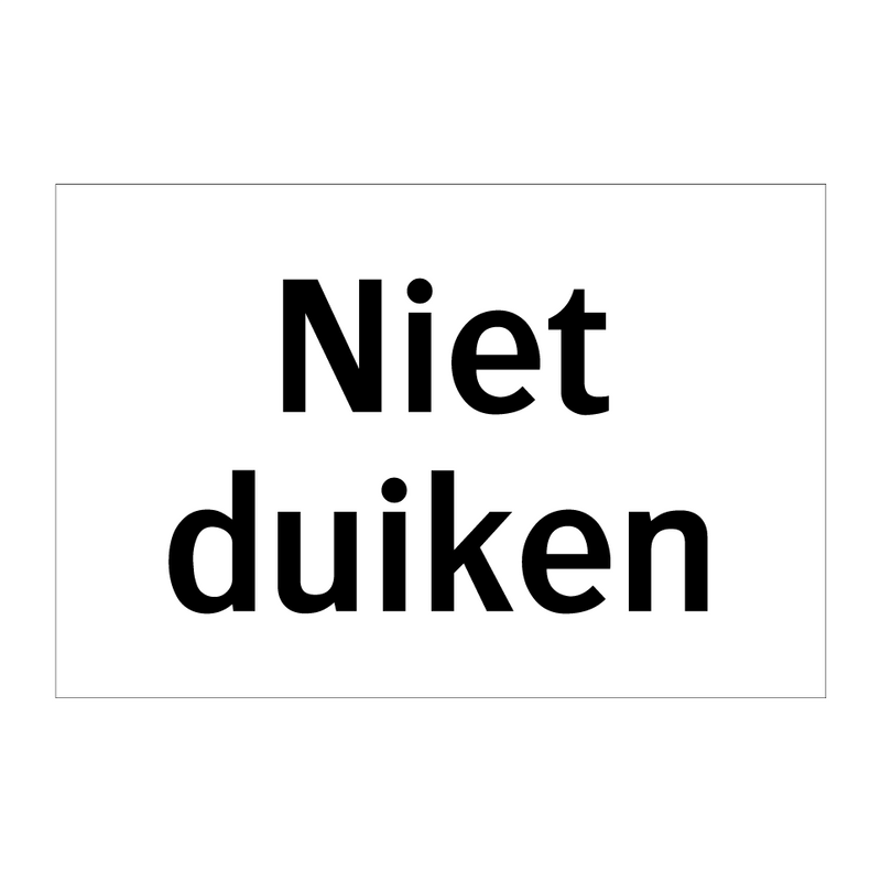 Niet duiken