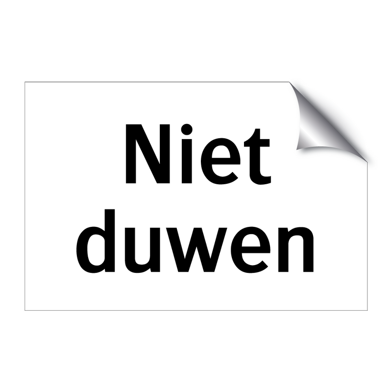 Niet duwen