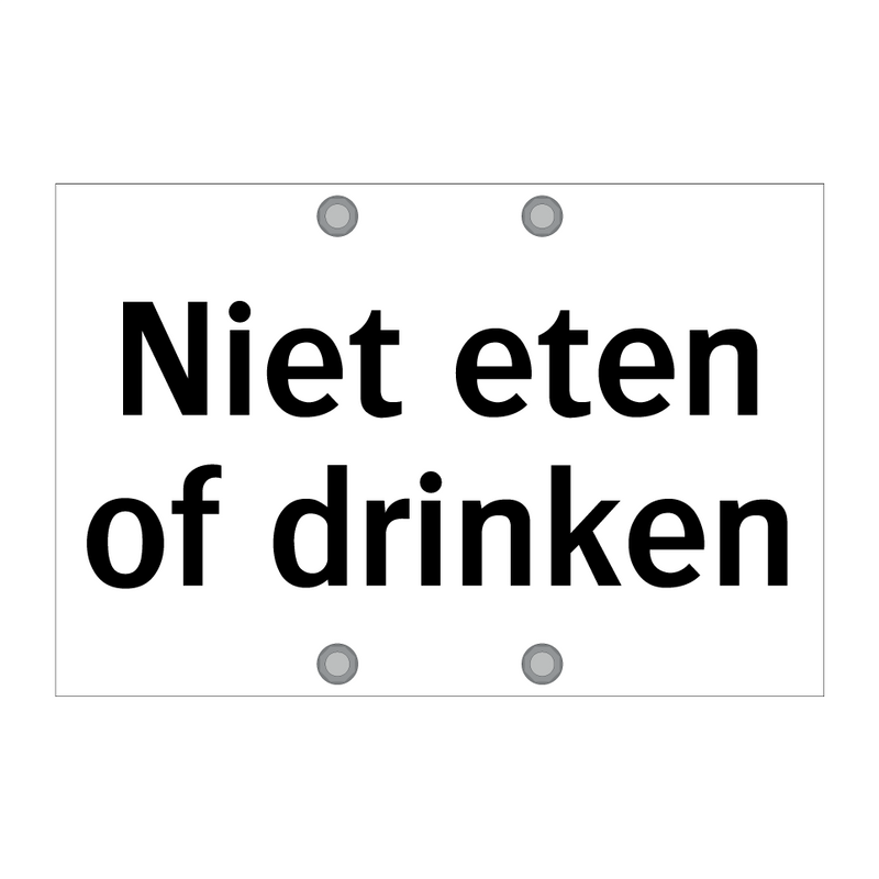 Niet eten of drinken