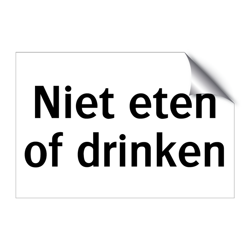 Niet eten of drinken