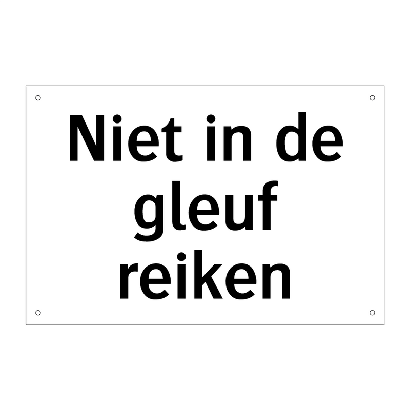 Niet in de gleuf reiken