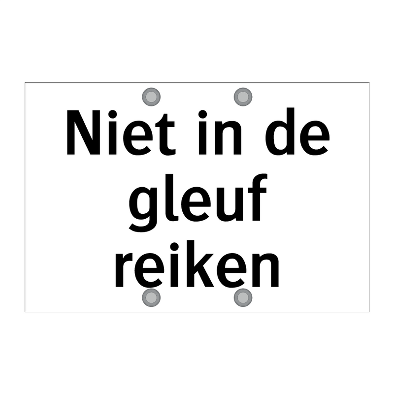 Niet in de gleuf reiken