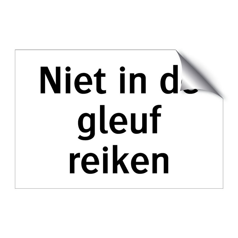 Niet in de gleuf reiken