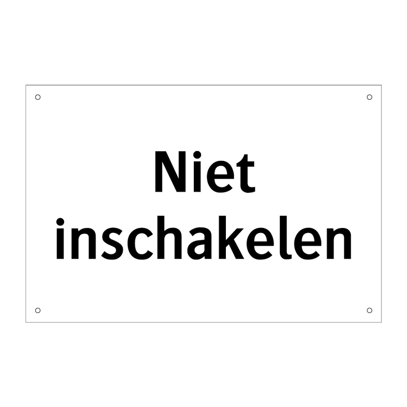 Niet inschakelen