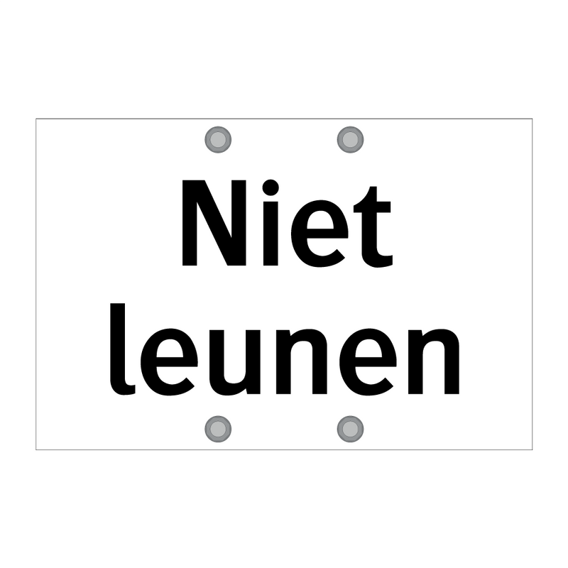 Niet leunen