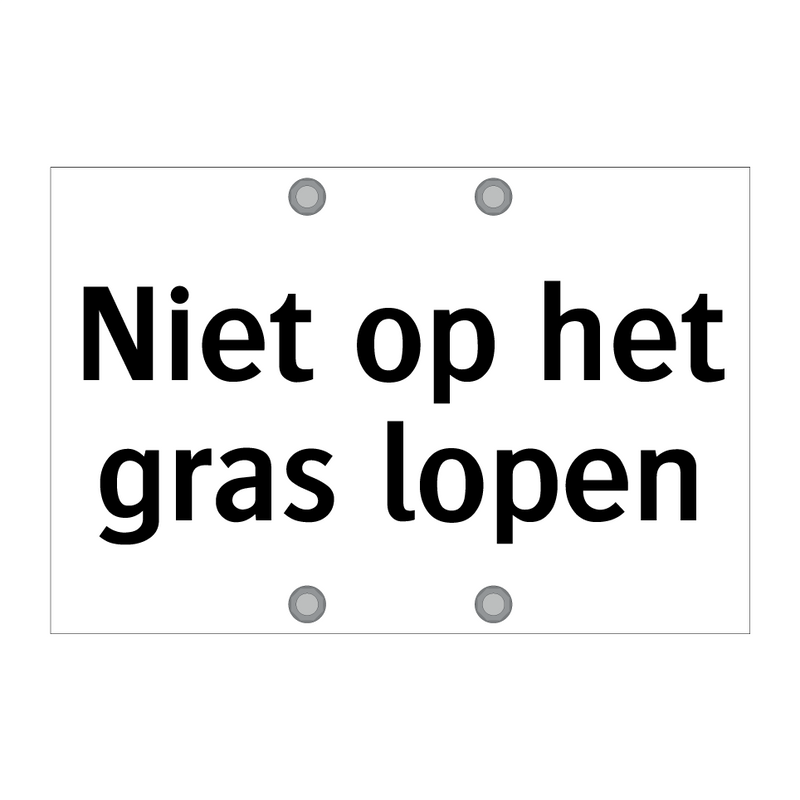 Niet op het gras lopen