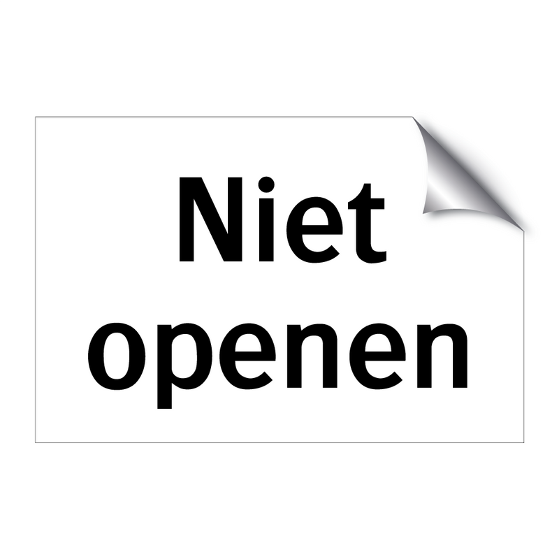 Niet openen