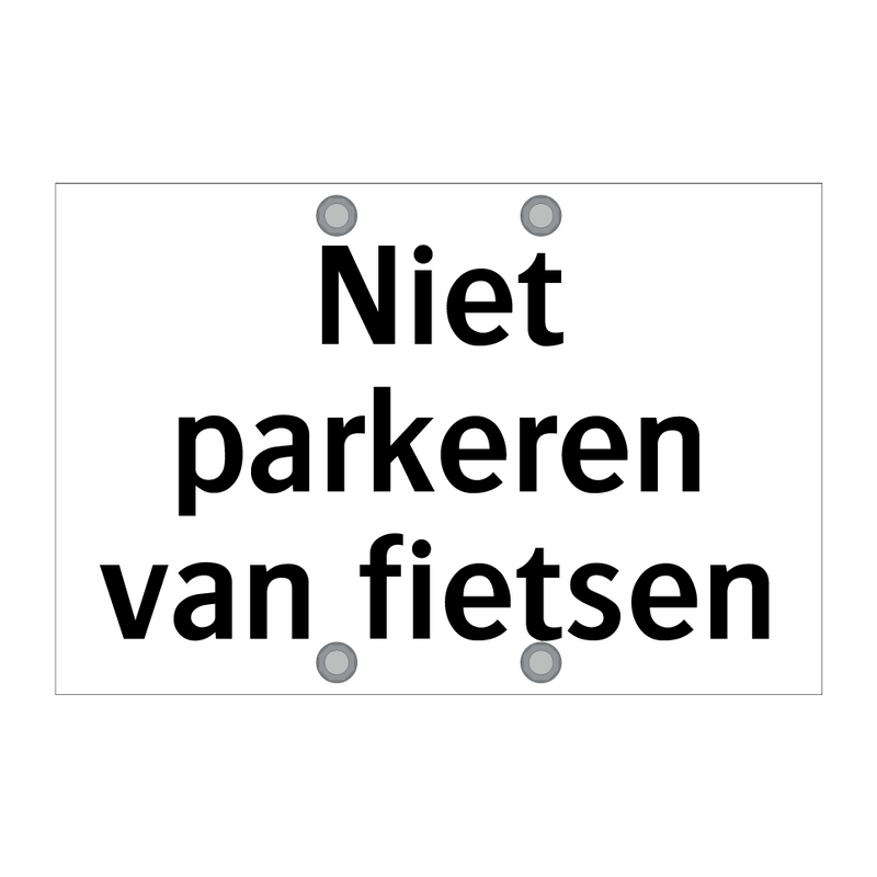 Niet parkeren van fietsen