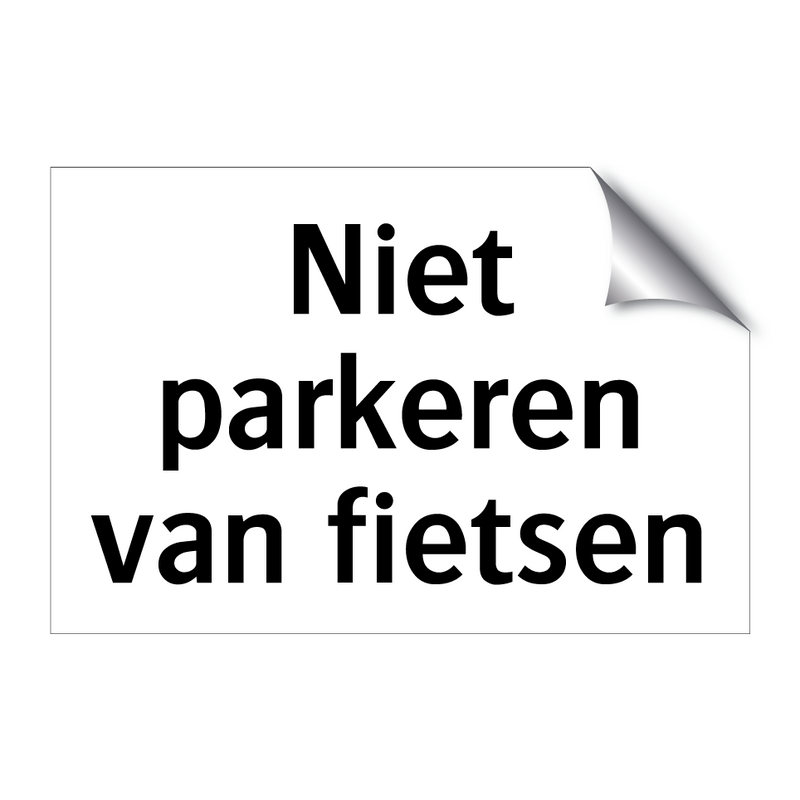 Niet parkeren van fietsen