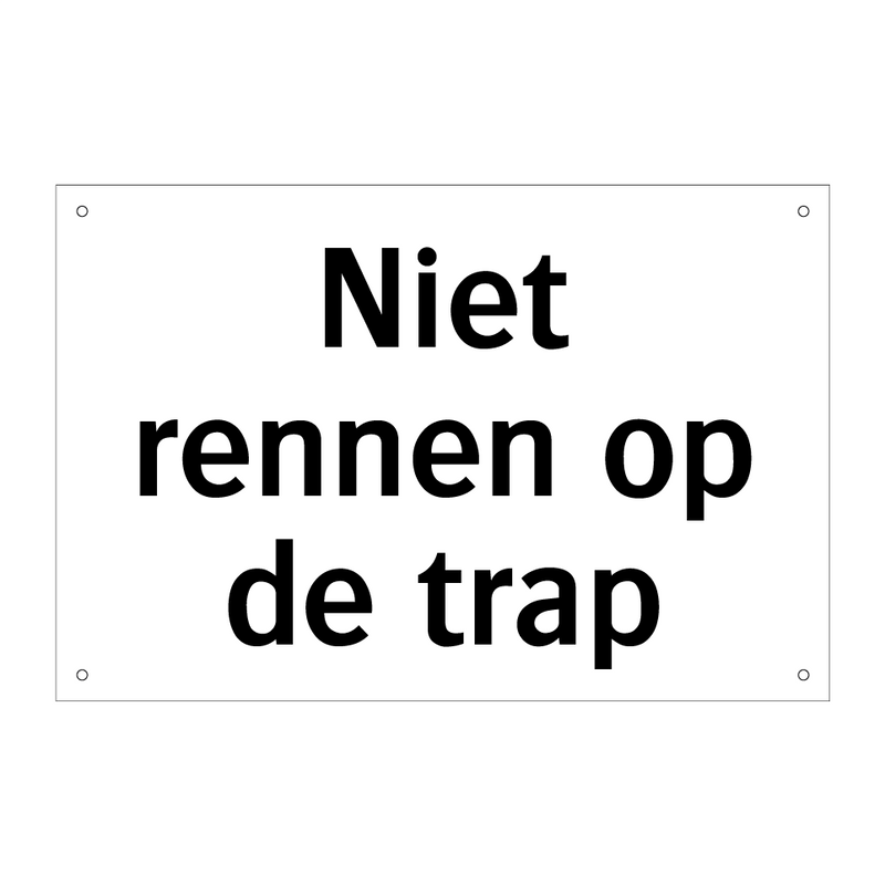 Niet rennen op de trap