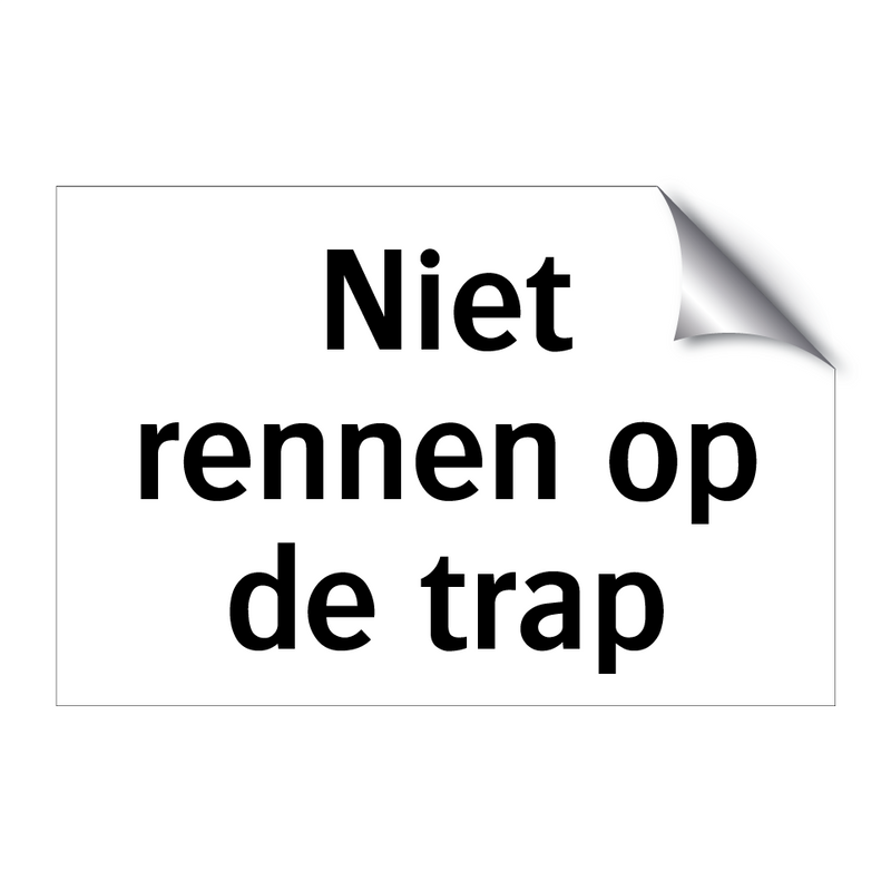 Niet rennen op de trap