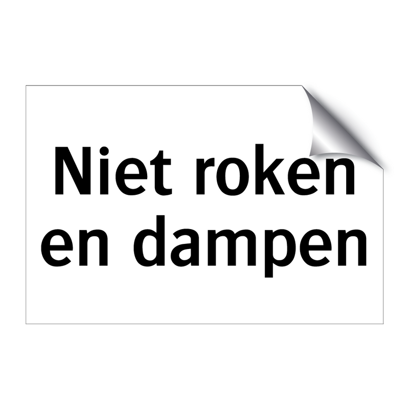 Niet roken en dampen