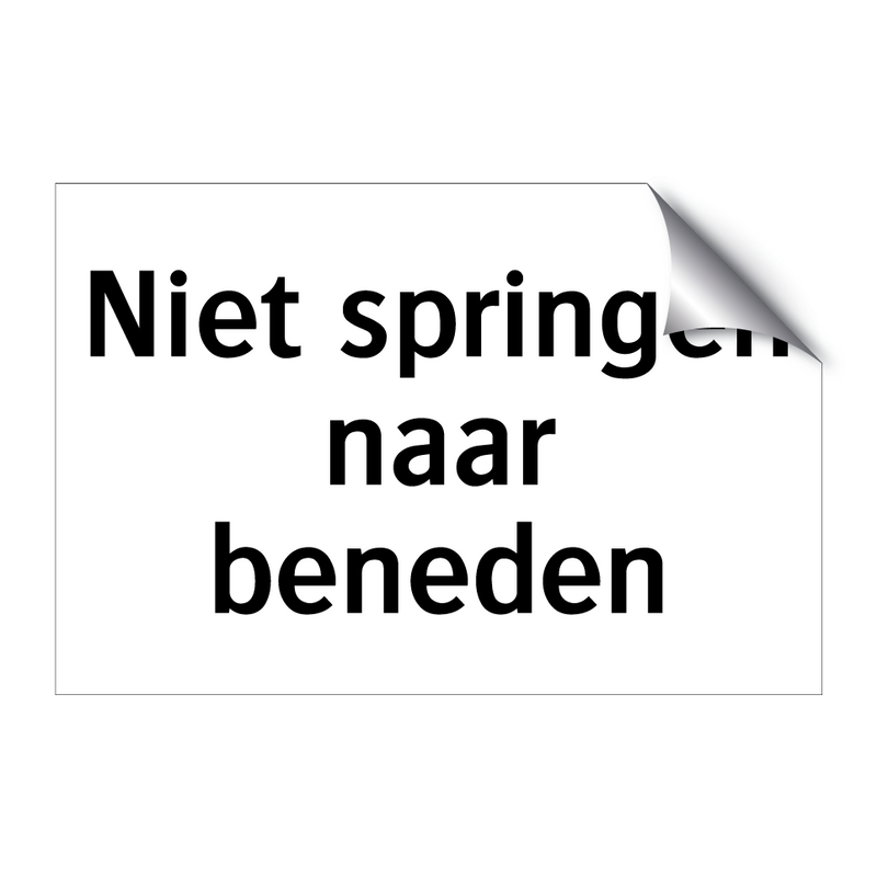 Niet springen naar beneden