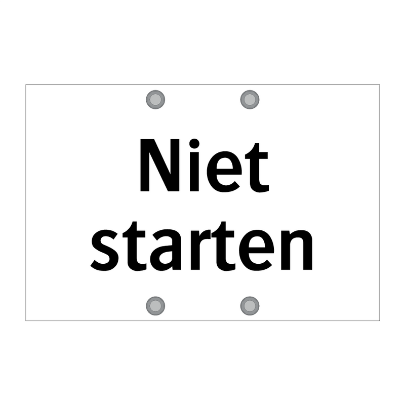 Niet starten