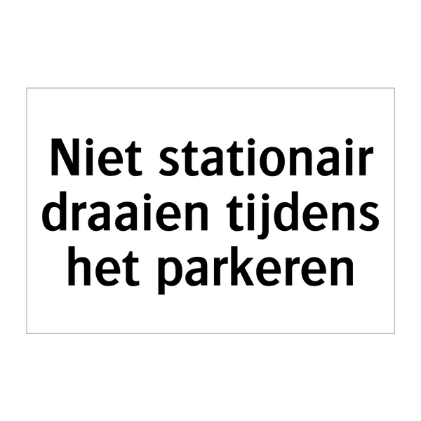 Niet stationair draaien tijdens het parkeren