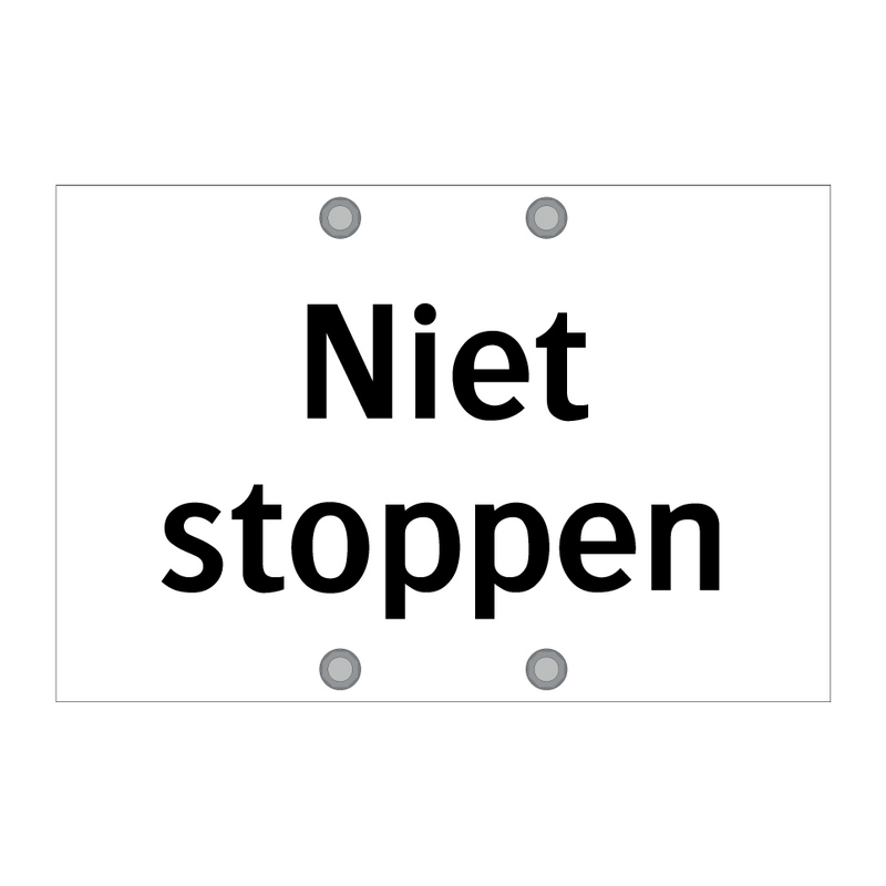 Niet stoppen