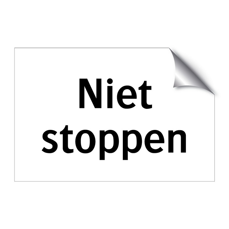 Niet stoppen