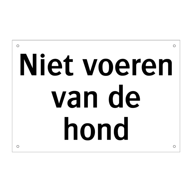 Niet voeren van de hond