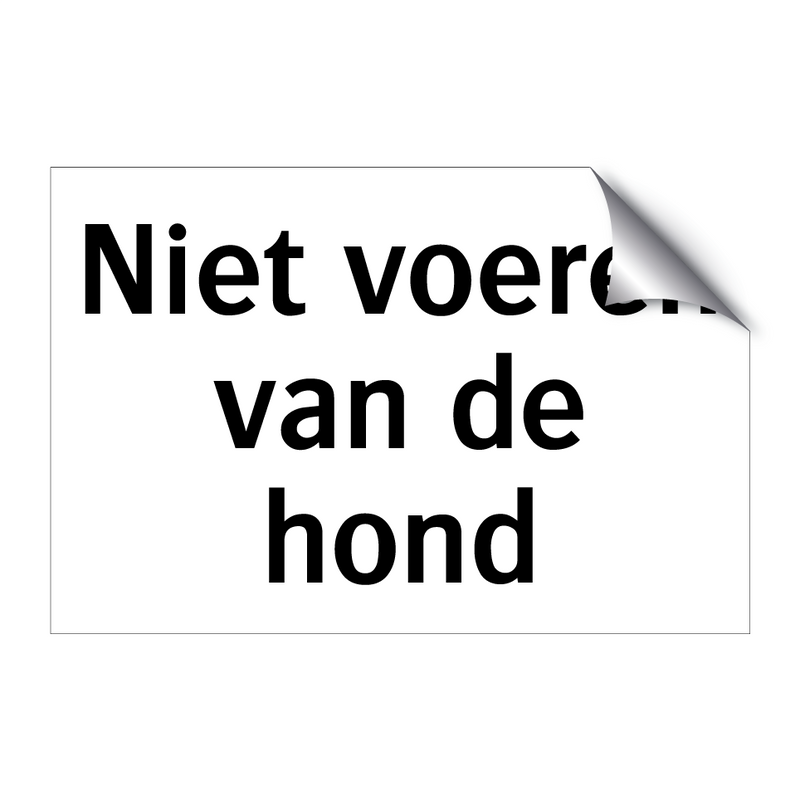 Niet voeren van de hond