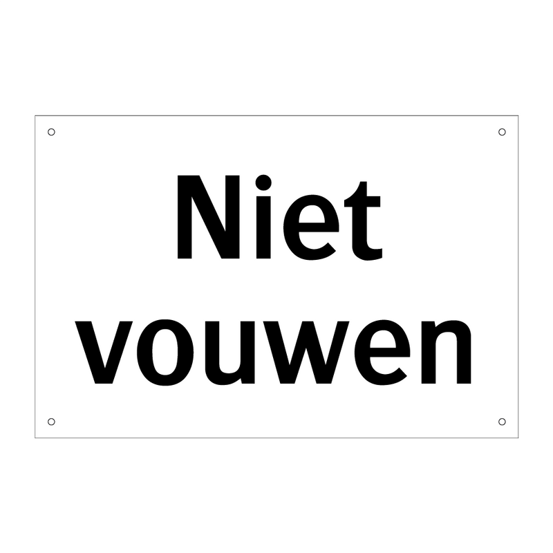 Niet vouwen