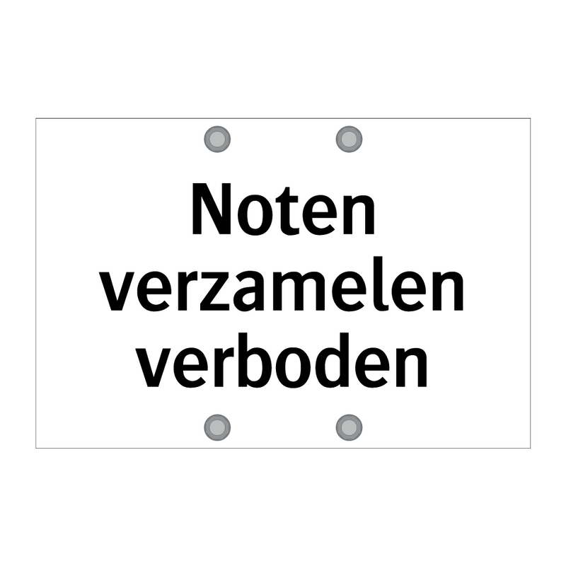 Noten verzamelen verboden