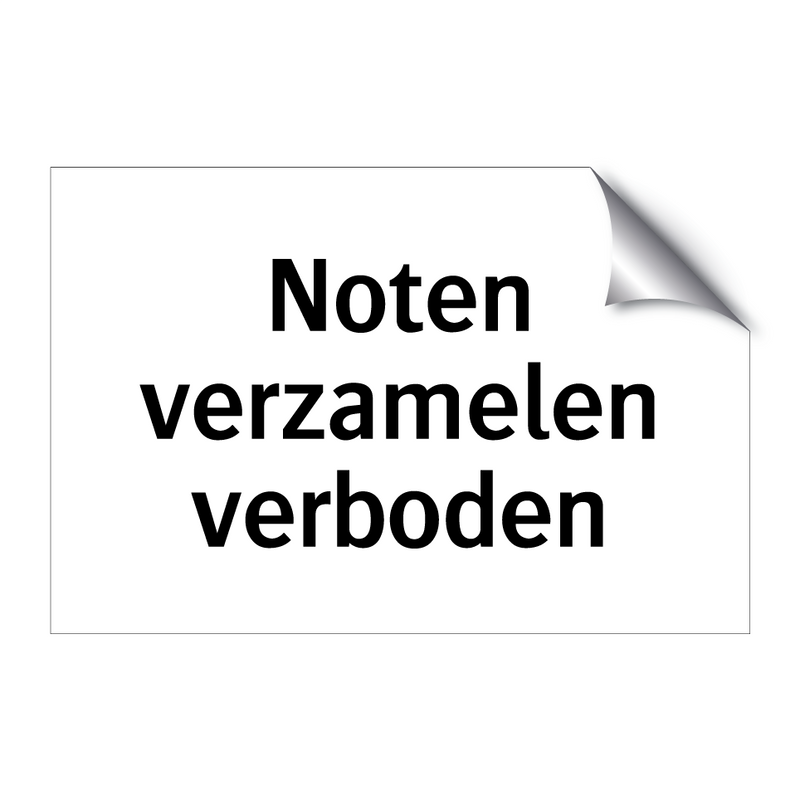 Noten verzamelen verboden