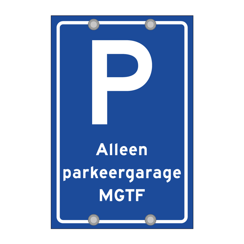 Alleen parkeergarage MGTF & Alleen parkeergarage MGTF & Alleen parkeergarage MGTF