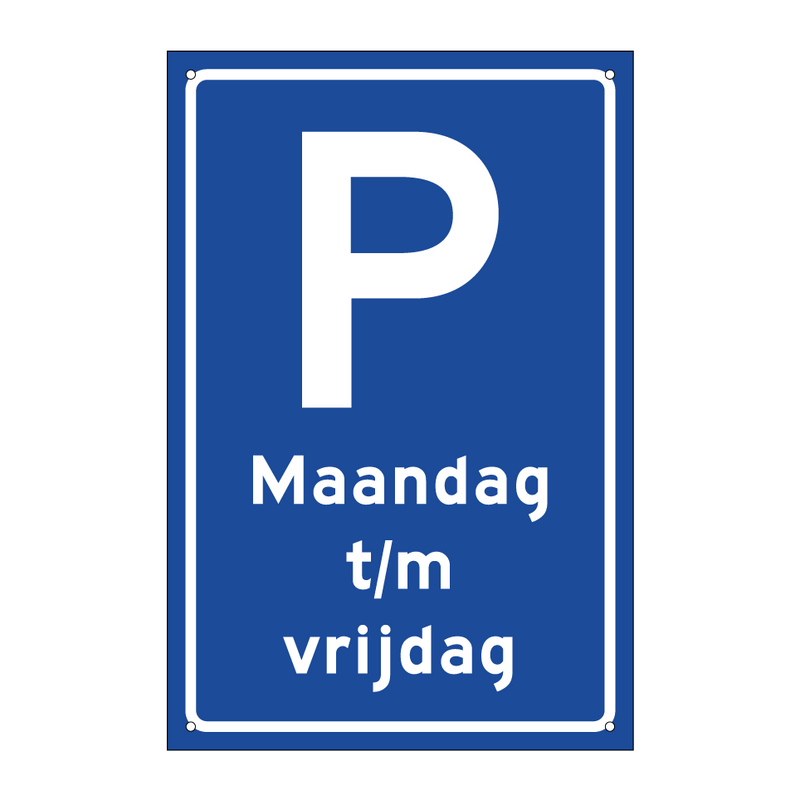 Maandag t/m vrijdag & Maandag t/m vrijdag & Maandag t/m vrijdag & Maandag t/m vrijdag