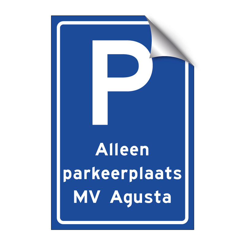 Alleen parkeerplaats mv agusta & Alleen parkeerplaats mv agusta & Alleen parkeerplaats mv agusta