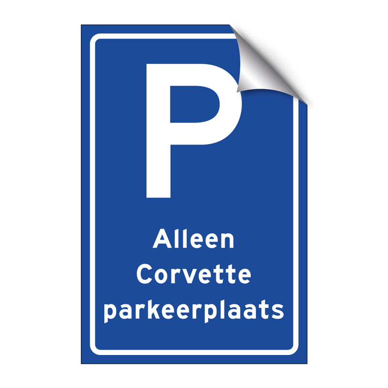 Alleen Corvette parkeerplaats & Alleen Corvette parkeerplaats & Alleen Corvette parkeerplaats