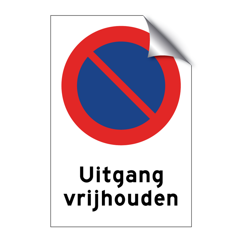 Uitgang vrijhouden & Uitgang vrijhouden & Uitgang vrijhouden & Uitgang vrijhouden