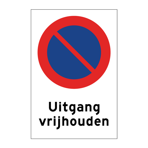 Uitgang vrijhouden & Uitgang vrijhouden & Uitgang vrijhouden & Uitgang vrijhouden