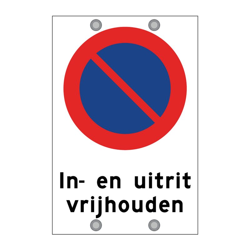 In- en uitrit vrijhouden & In- en uitrit vrijhouden & In- en uitrit vrijhouden