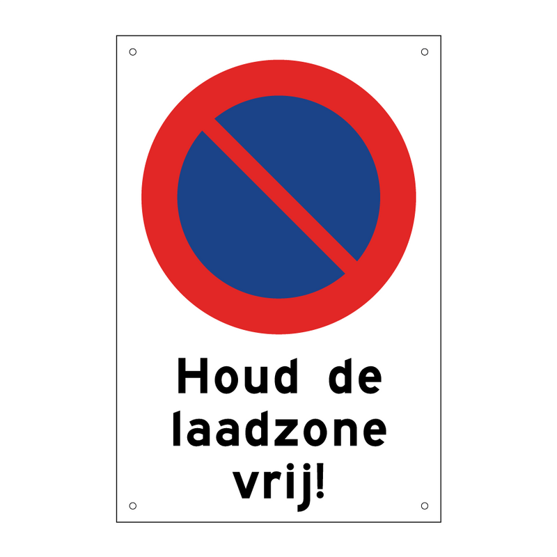 Houd de laadzone vrij! & Houd de laadzone vrij! & Houd de laadzone vrij! & Houd de laadzone vrij!