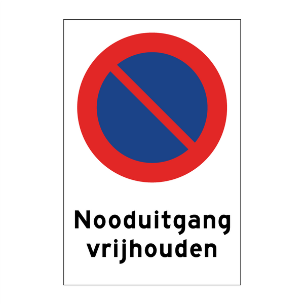 Nooduitgang vrijhouden & Nooduitgang vrijhouden & Nooduitgang vrijhouden & Nooduitgang vrijhouden