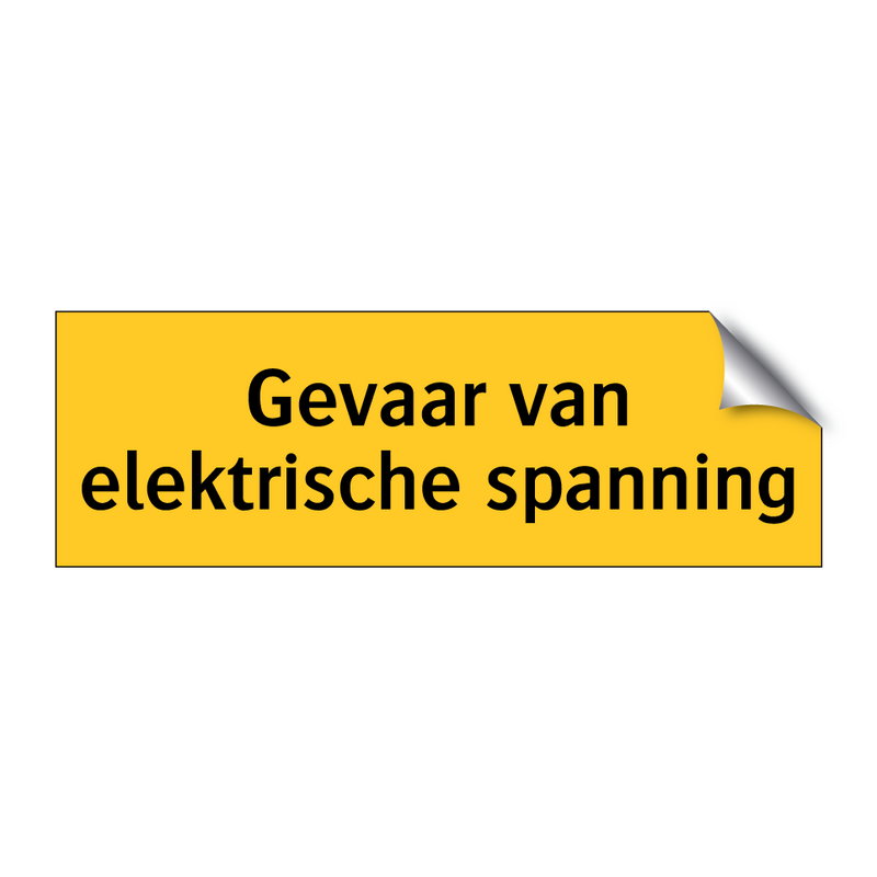 Gevaar van elektrische spanning & Gevaar van elektrische spanning & Gevaar van elektrische spanning