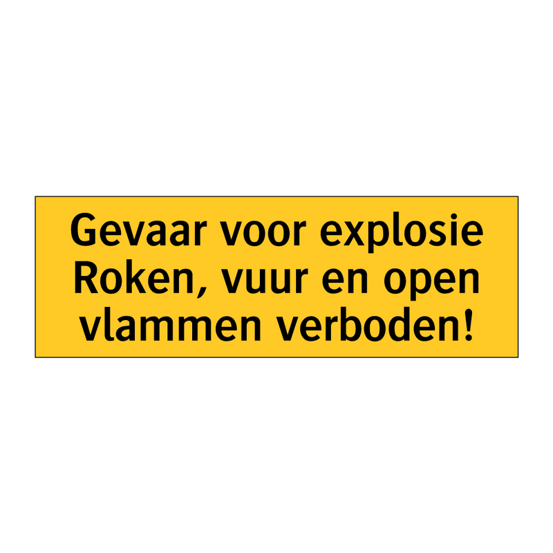 Gevaar voor explosie Roken, vuur en open vlammen /.../