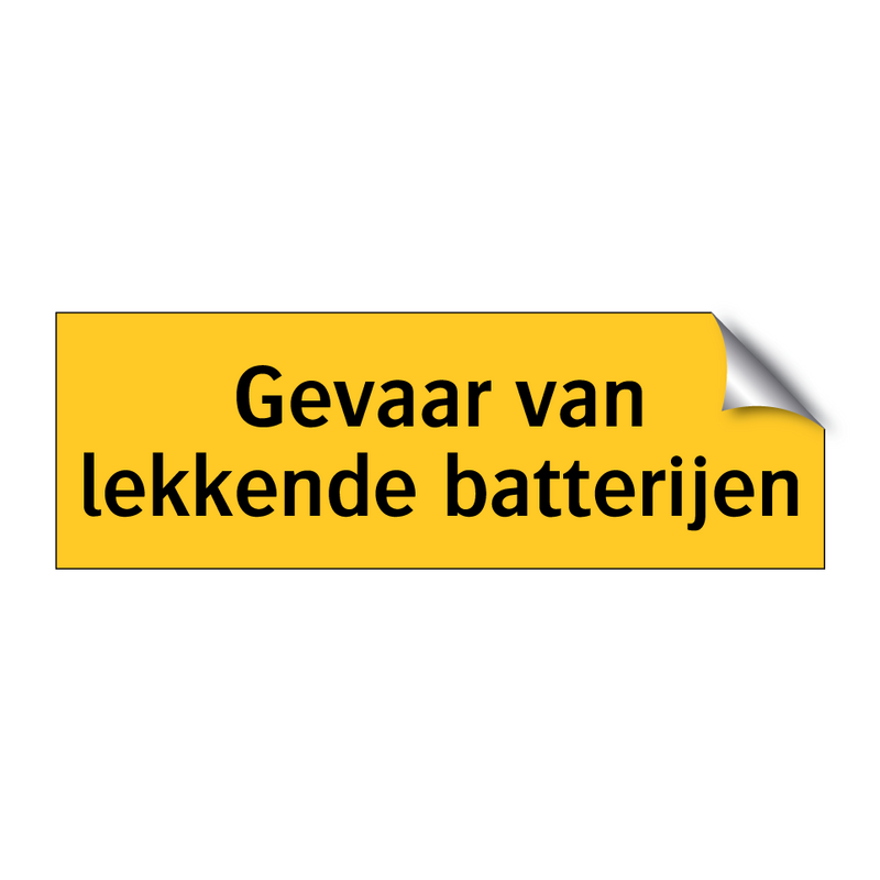 Gevaar van lekkende batterijen & Gevaar van lekkende batterijen & Gevaar van lekkende batterijen