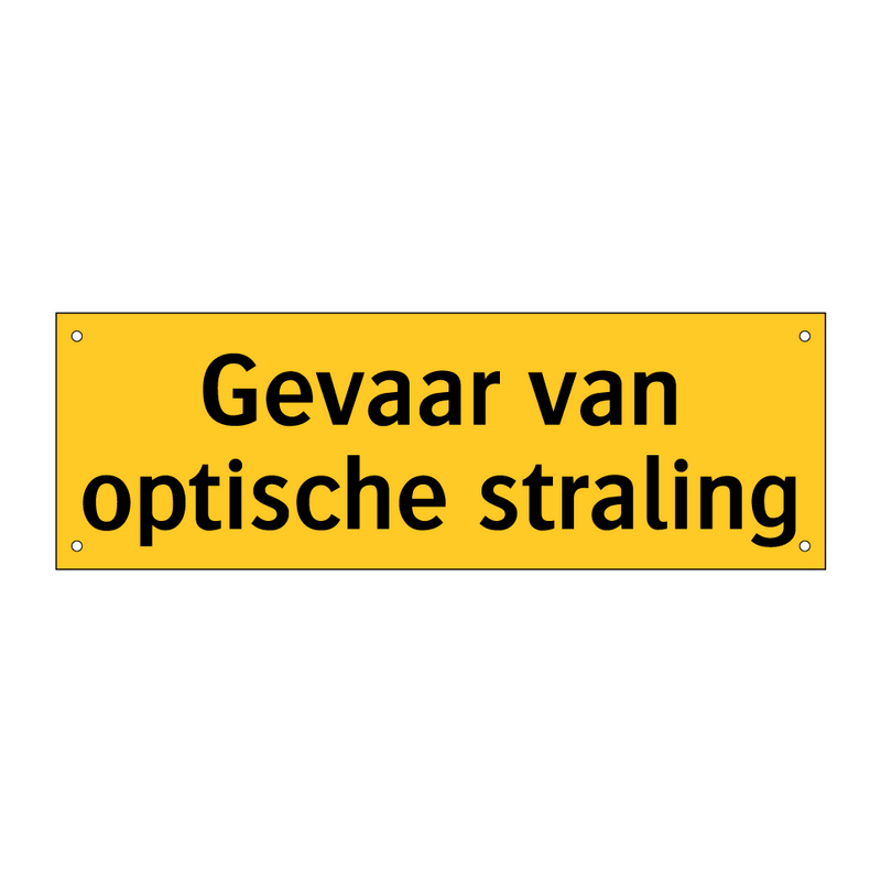 Gevaar van optische straling & Gevaar van optische straling & Gevaar van optische straling