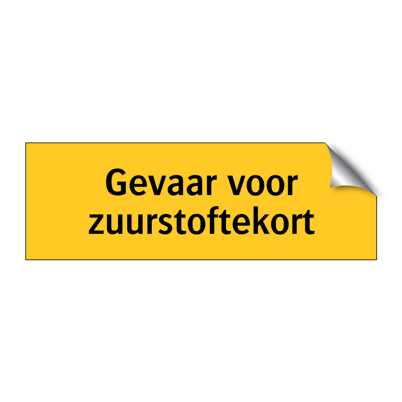 Gevaar voor zuurstoftekort & Gevaar voor zuurstoftekort & Gevaar voor zuurstoftekort