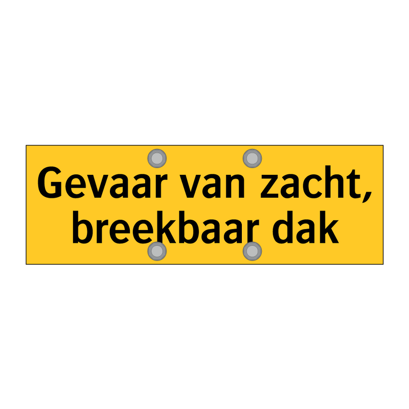 Gevaar van zacht, breekbaar dak & Gevaar van zacht, breekbaar dak & Gevaar van zacht, breekbaar dak