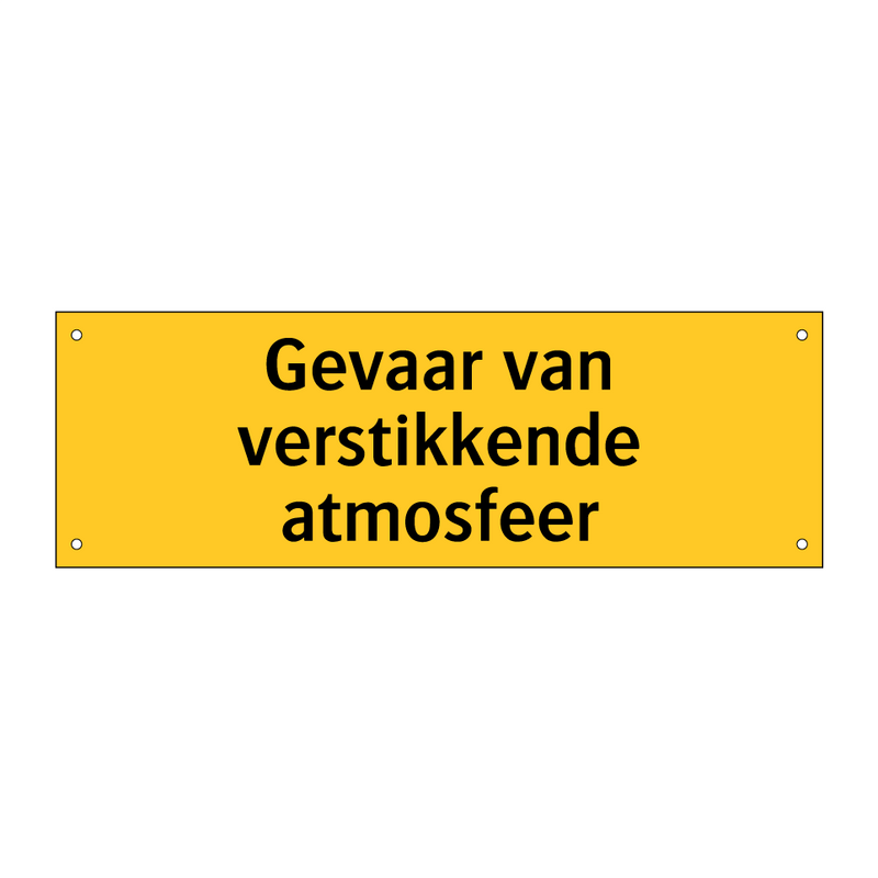 Gevaar van verstikkende atmosfeer & Gevaar van verstikkende atmosfeer