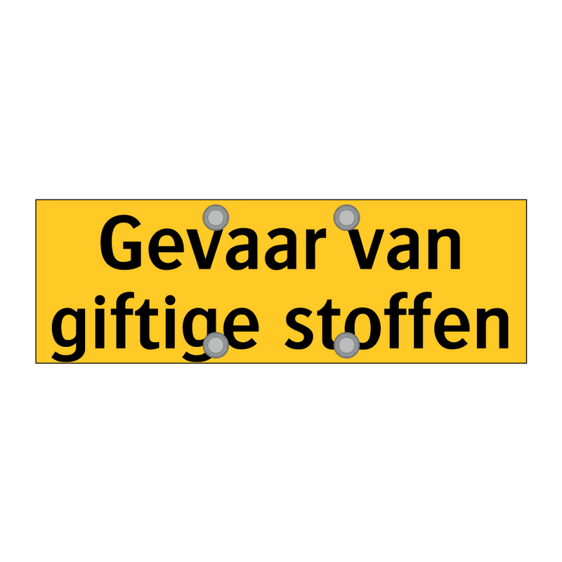 Gevaar van giftige stoffen & Gevaar van giftige stoffen & Gevaar van giftige stoffen